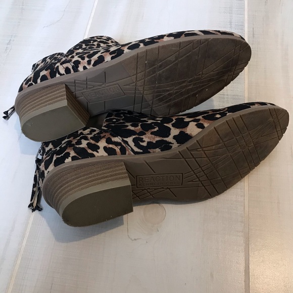 SOLD| Kenneth Cole Reaction Leopard Booties 8.5M - Picture 6 of 8